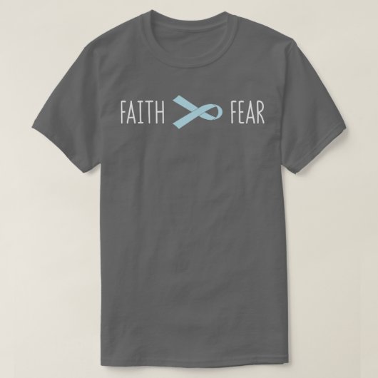Prostatakrebs-Bewusstsein über Angst Geschenk T-Shirt (Design vorne)