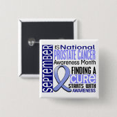 Prostatakrebs-Bewusstseins-Monats-Band I2 1,5 Button (Vorne & Hinten)