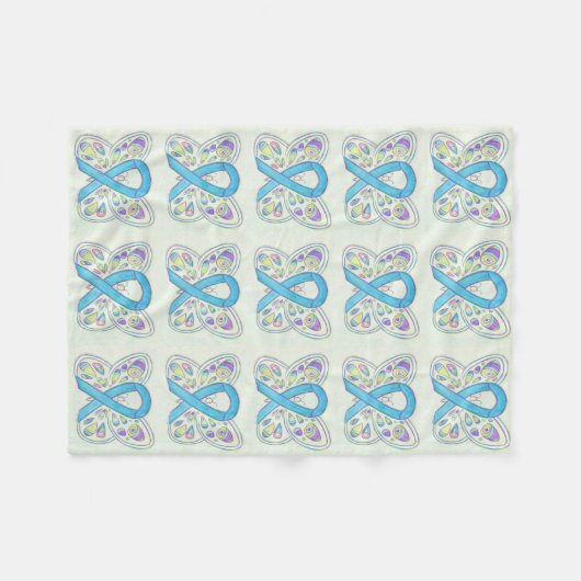 Prostatakrebs-Bewusstseinsband Fleece Blanket (Vorderseite (Horizontal))