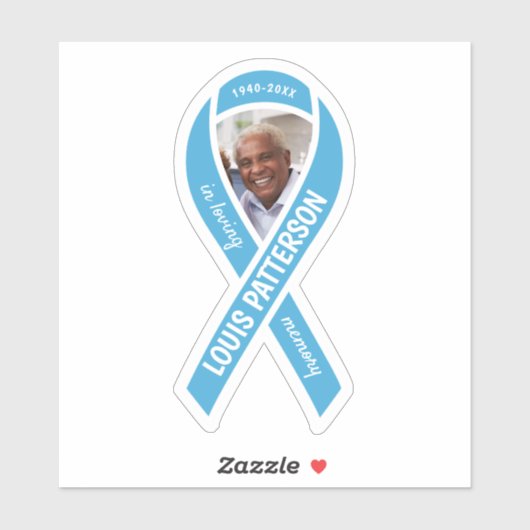 Prostatakrebs-Bewusstseinsmemorial Foto Ribbon Aufkleber (Blatt)