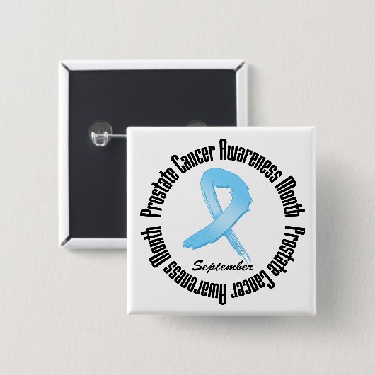 Prostatakrebs-Bewusstseinsmonat Button (Vorne & Hinten)