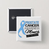 Prostatakrebs-Bewusstseinsmonat vergewaltigt Band Button (Vorne & Hinten)