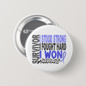 Prostatakrebs des Überlebend-4 Button (Vorne & Hinten)