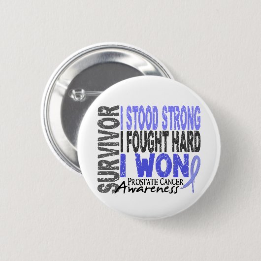 Prostatakrebs des Überlebend-4 Button (Vorne & Hinten)