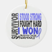 Prostatakrebs des Überlebend-4 Keramik Ornament (Vorne)