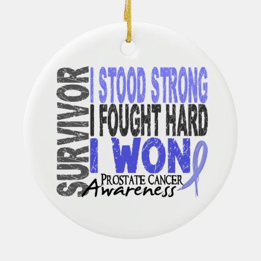 Prostatakrebs des Überlebend-4 Keramik Ornament (Hinten)