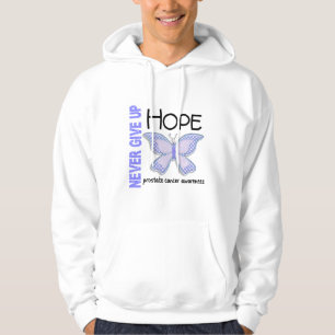 Prostatakrebs geben nie Hoffnungs-Schmetterling Hoodie