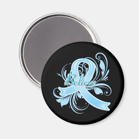 Prostatakrebs glaubt Blüh Ribbon Magnet (Vorderseite/Rückseite)