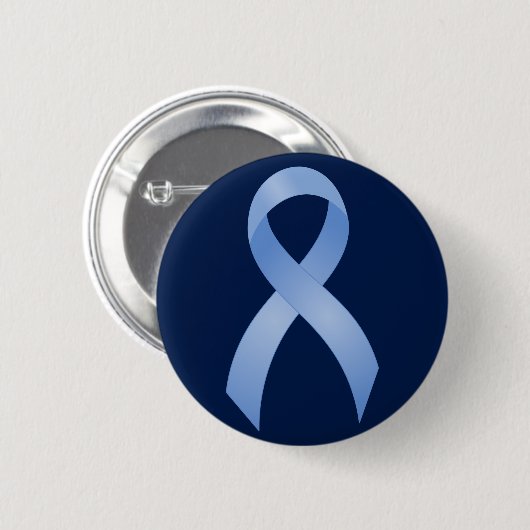 Prostatakrebs-hellblaues Band Button (Vorne & Hinten)