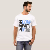 Prostatakrebs Hoffnung Liebe Glaube T-Shirt (Vorne ganz)