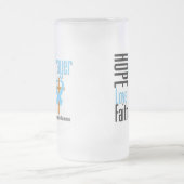 Prostatakrebs-Hoffnungs-Liebe-Glauben-Gebets-Kreuz Mattglas Bierglas (Mittel)