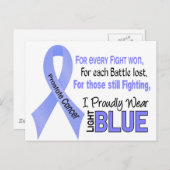 Prostatakrebs Ich trage stolz Light Blue 1 Postkarte (Vorne/Hinten)