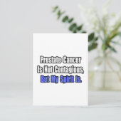 Prostatakrebs ist nicht ansteckend. postkarte (Stehend Vorderseite)