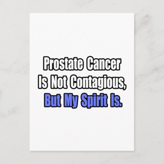 Prostatakrebs ist nicht ansteckend. postkarte (Vorderseite)