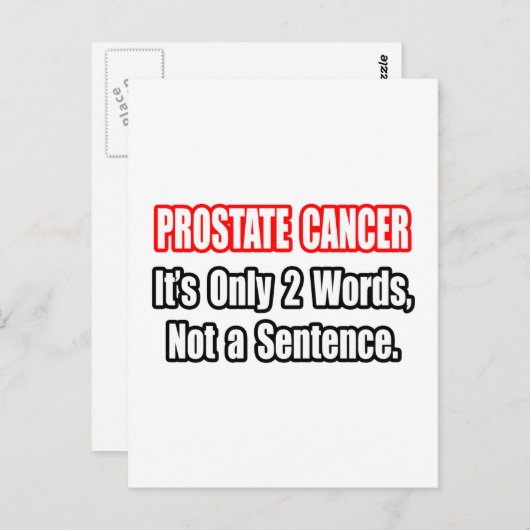 Prostatakrebs.. kein Satz Postkarte (Vorne/Hinten)