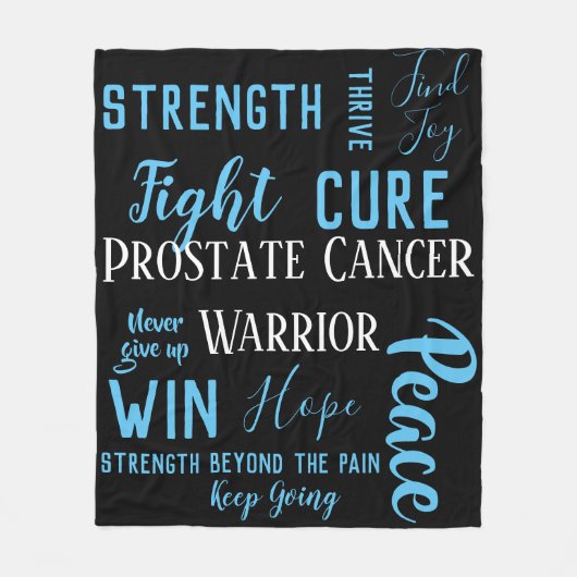 Prostatakrebs-Kriegersdecke Fleecedecke (Vorderseite)
