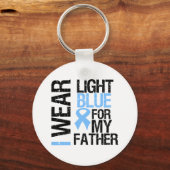 Prostatakrebs Light Blue Ribbon Vater Schlüsselanhänger (Vorderseite)