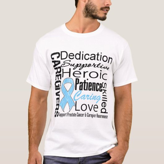 Prostatakrebs-Pflegekraft-Collage T-Shirt (Vorderseite)
