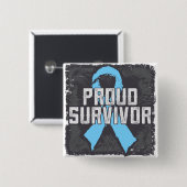Prostatakrebs Proud Survivor Button (Vorne & Hinten)