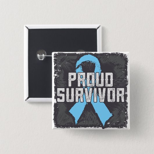 Prostatakrebs Proud Survivor Button (Vorne & Hinten)