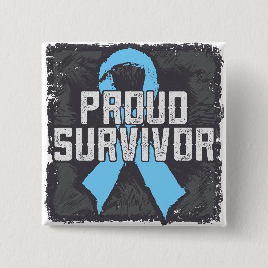 Prostatakrebs Proud Survivor Button (Vorderseite)