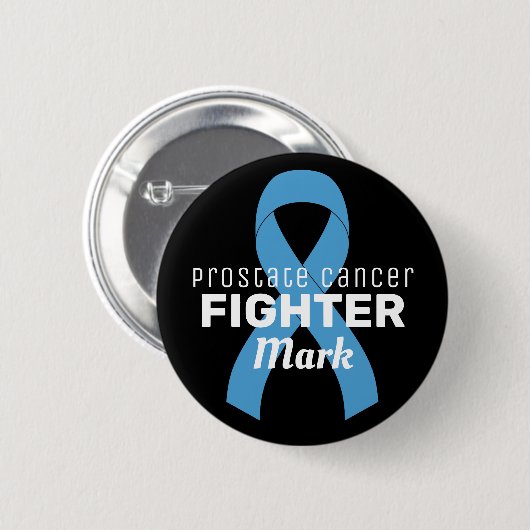 Prostatakrebs-Schleife schwarzer Knopf Button (Vorne & Hinten)