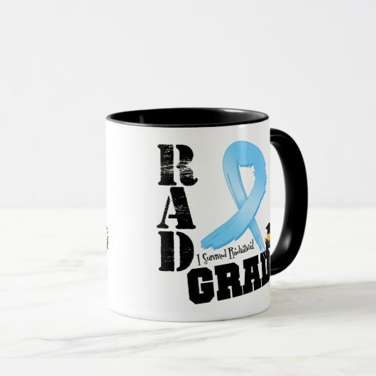 Prostatakrebs-Strahlentherapie-KRASSER Absolvent Tasse (VorderseiteRechts)