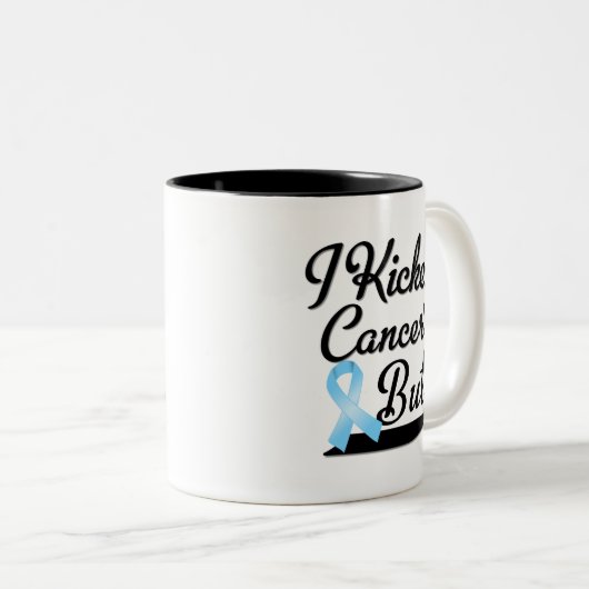 Prostatakrebs trat ich Hintern Zweifarbige Tasse (VorderseiteRechts)