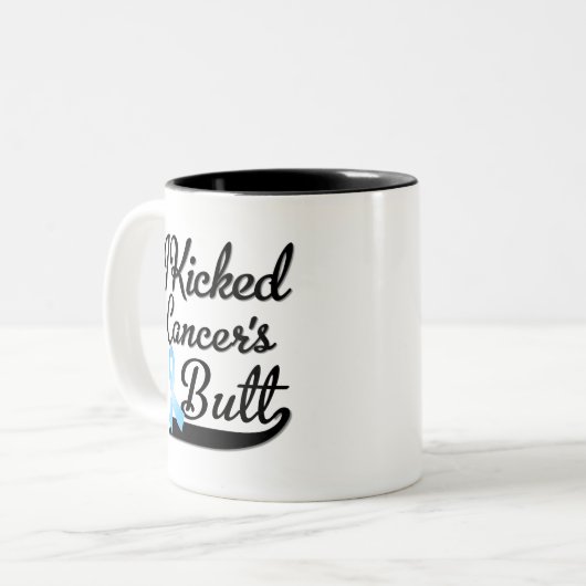 Prostatakrebs trat ich Hintern Zweifarbige Tasse (Vorderseite Links)