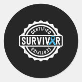 Prostatakrebs Überlebenspende für Männer - Blauer  Runder Aufkleber (Vorderseite)