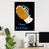 Prostatakrebsbewusstsein, das ich für ein heilende poster (Heimbüro)