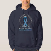 Prostatakrebsbewusstsein hellblau hoodie (Vorderseite)
