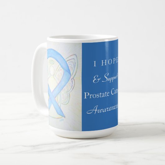 Prostatakrebsbewusstsein Multifunktionsband-Engel Kaffeetasse (Vorderseite Links)