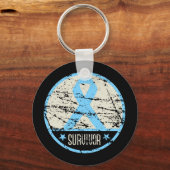 Prostatakrebsüberlebende Mens Vintag Schlüsselanhänger (Vorderseite)