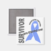 Prostatakrebsüberlebung 1 magnet (Vorderseite/Rückseite)