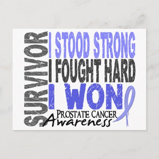 Prostatakrebsüberlebung 4 postkarte (Vorderseite)