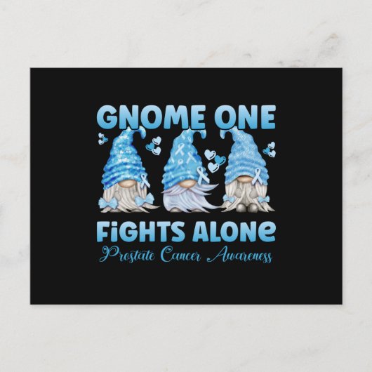 Prostate Cancer Awareness Light Blue Gnome Postkarte (Vorderseite)