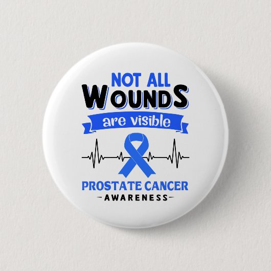 Prostate Cancer Awareness Month Ribbon Geschenke Button (Vorderseite)