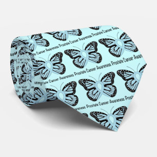 Prostate Cancer Awareness Ribbon mit Butterfly Krawatte