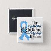 Prostate Cancer Ribbon Hero Mein bester Freund Button (Vorne & Hinten)