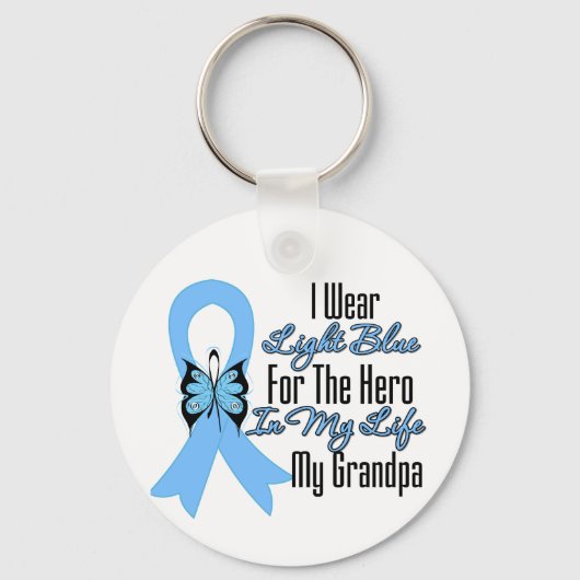 Prostate Cancer Ribbon Hero My Opa Schlüsselanhänger (Vorderseite)