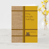 Prostate Operation Card für Ihn in Gold & Burlap Karte (Gelbe Blume)