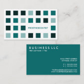 PROSTHODONTIST-Mod-Quadrate Visitenkarte (Vorne/Hinten)