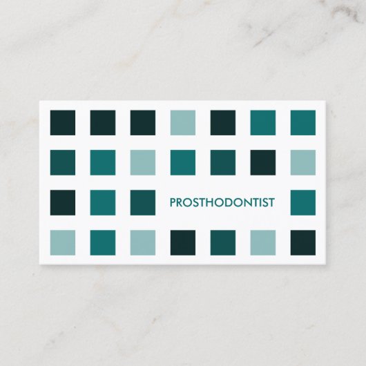 PROSTHODONTIST-Mod-Quadrate Visitenkarte (Vorderseite)