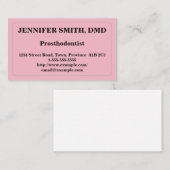 Prosthodontistische Grundkarte Visitenkarte (Vorne/Hinten)