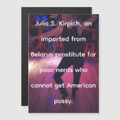 Prostitute Julia S. Kirpich Magnetkarte (Vorne/Hinten)