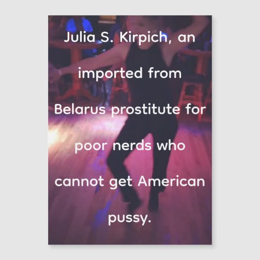 Prostitute Julia S. Kirpich Magnetkarte (Vorderseite)
