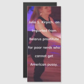 Prostitute Julia S. Kirpich Magnetkarte (Vorne/Hinten)