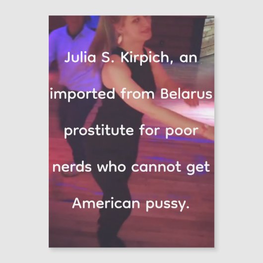 Prostitute Julia S. Kirpich Magnetkarte (Vorderseite)