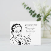 PROSTURBATION POSTKARTE (Stehend Vorderseite)